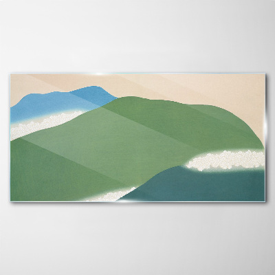 Glas foto Golven en heuvels in harmonie