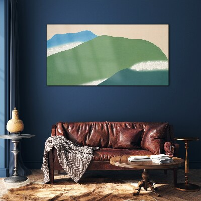 Glas foto Golven en heuvels in harmonie