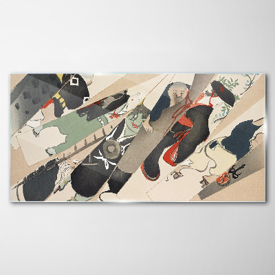 Schilderij op glas Dansende dieren in beweging