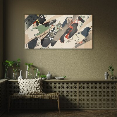 Schilderij op glas Dansende dieren in beweging