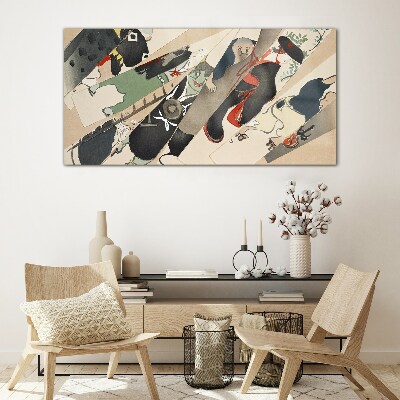 Schilderij op glas Dansende dieren in beweging