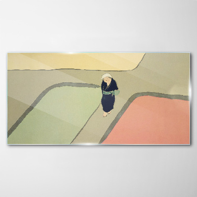 Foto op glas Een wandeling door het kleurrijke kruispunt