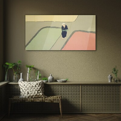 Foto op glas Een wandeling door het kleurrijke kruispunt