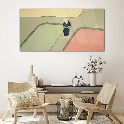 Foto op glas Een wandeling door het kleurrijke kruispunt