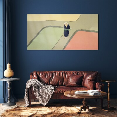 Foto op glas Een wandeling door het kleurrijke kruispunt