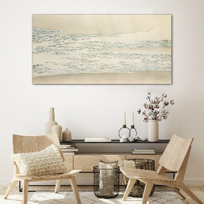 Schilderij op glas Golven op een kalme achtergrond