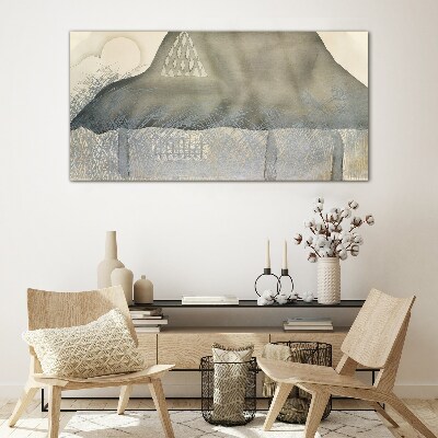 Schilderij op glas Vrede tussen de bergen