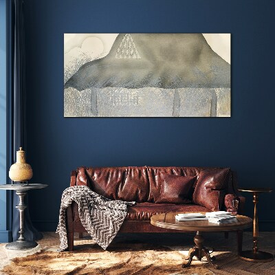 Schilderij op glas Vrede tussen de bergen