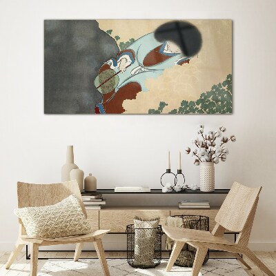 Foto op glas Een winterwandeling in traditionele stijl