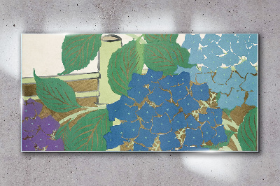 Foto op glas Bloemencomposities in pastelkleuren