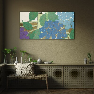 Foto op glas Bloemencomposities in pastelkleuren