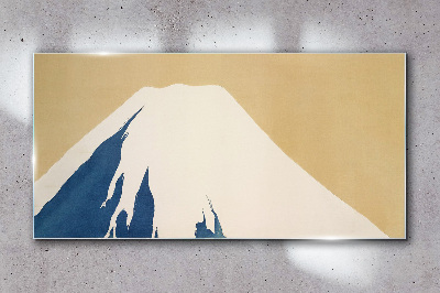 Glas foto Een berg in blauwe warmte