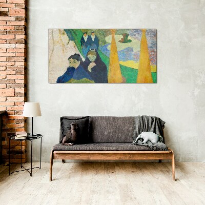 Foto op glas Verdriet en reflectie in het landschap