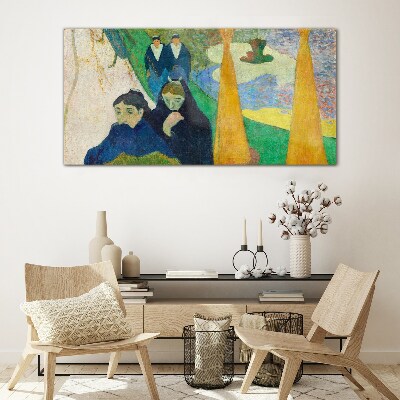 Foto op glas Verdriet en reflectie in het landschap