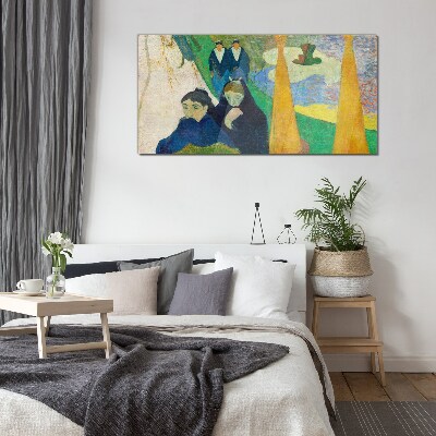 Foto op glas Verdriet en reflectie in het landschap