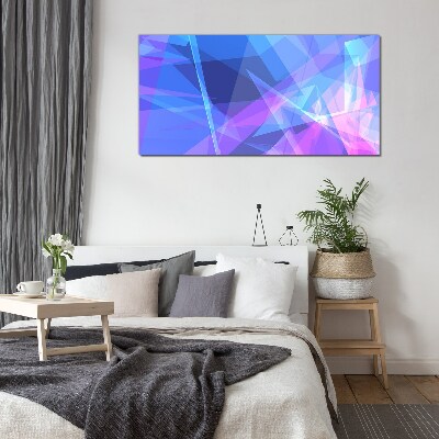 Foto op glas Abstracte compositie in tinten blauw