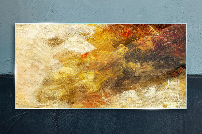 Glas foto Gouden reflecties in abstractie