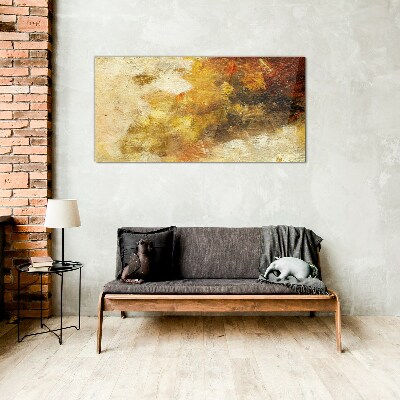 Glas foto Gouden reflecties in abstractie