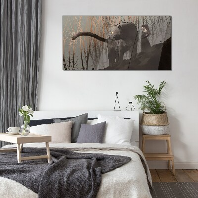 Foto op glas Black Panther en de mysterieuze figuur