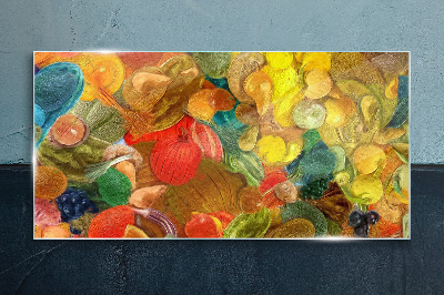 Schilderij op glas Kleurrijke fruitcompositie
