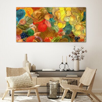 Schilderij op glas Kleurrijke fruitcompositie