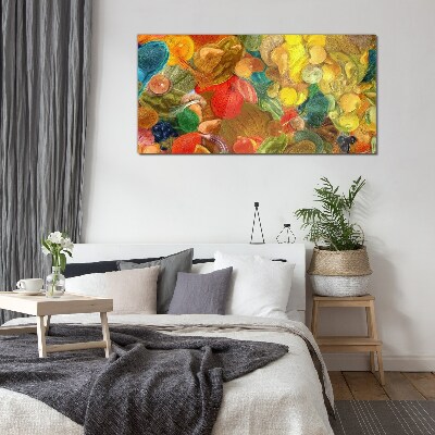 Schilderij op glas Kleurrijke fruitcompositie