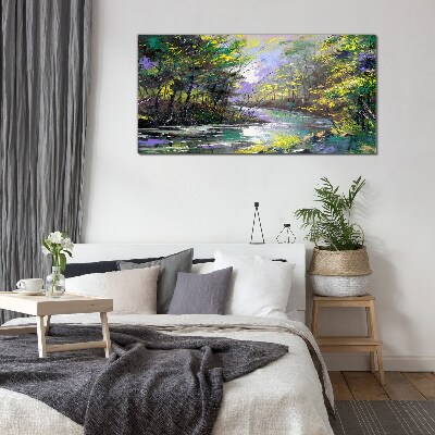 Foto op glas Groene oase van vrede