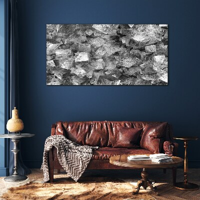 Foto op glas Abstracte kubussen in monochrome tinten