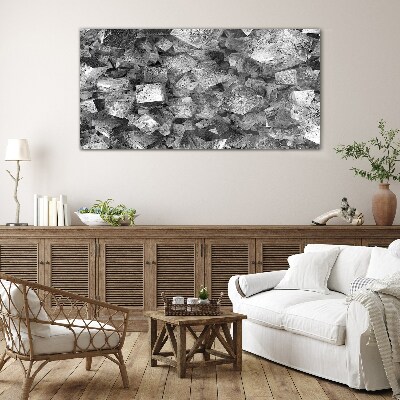 Foto op glas Abstracte kubussen in monochrome tinten