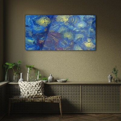 Foto op glas Sterren aan de nachtelijke hemel