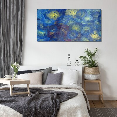 Foto op glas Sterren aan de nachtelijke hemel