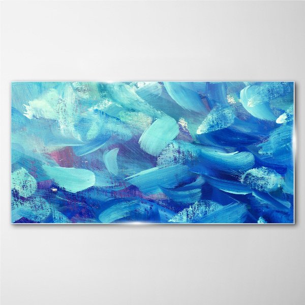 Schilderij op glas Oceaan golven van kleur