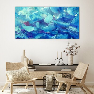 Schilderij op glas Oceaan golven van kleur