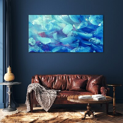 Schilderij op glas Oceaan golven van kleur