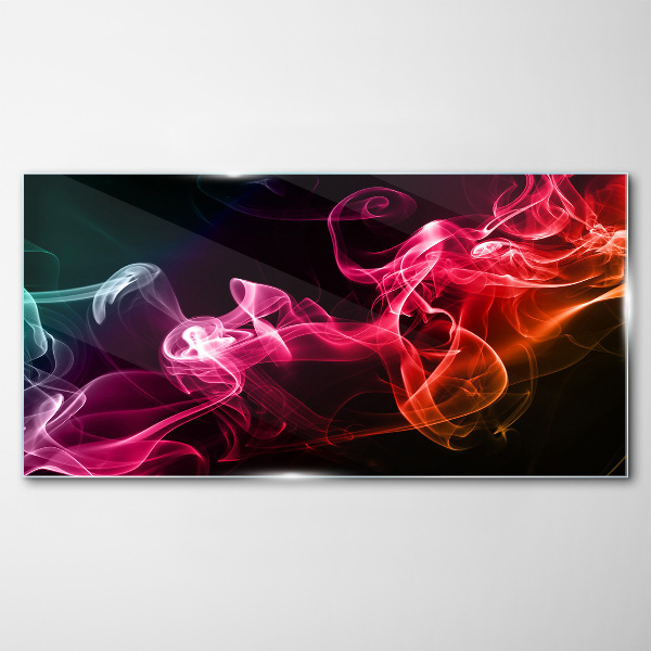 Schilderij op glas Golven van kleurrijke mist