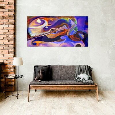 Glas foto Muzikale harmonie in kleuren