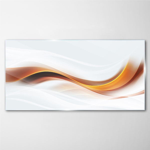 Glas foto Golven van warme tinten