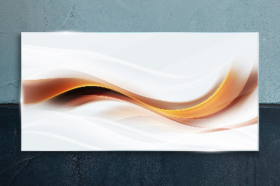 Glas foto Golven van warme tinten