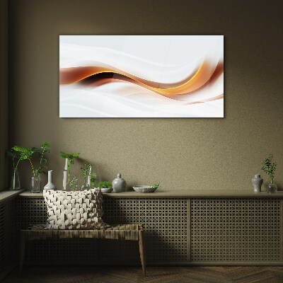 Glas foto Golven van warme tinten