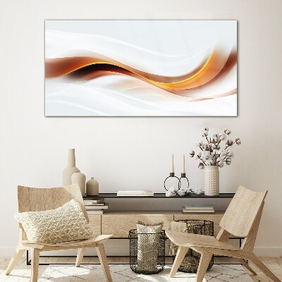 Glas foto Golven van warme tinten