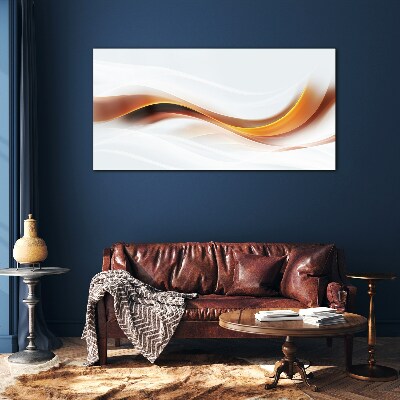 Glas foto Golven van warme tinten