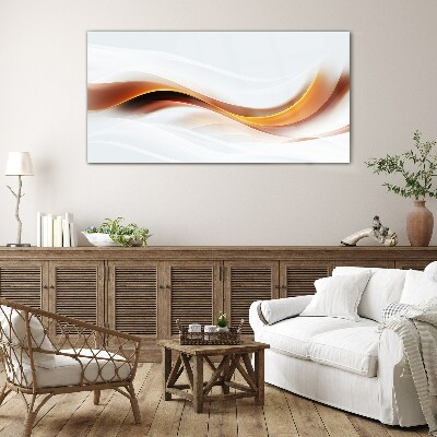 Glas foto Golven van warme tinten