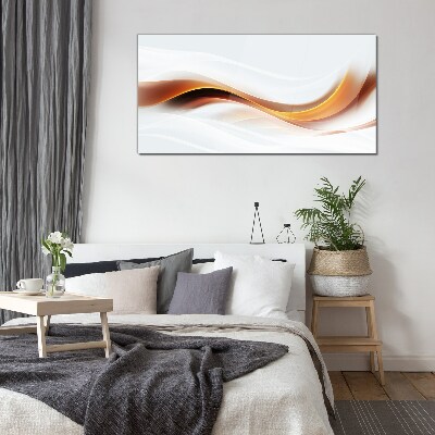 Glas foto Golven van warme tinten