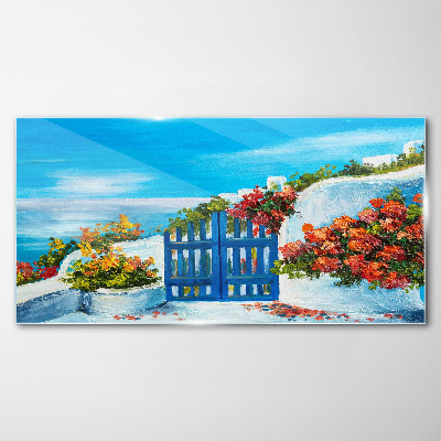 Schilderij op glas Poort naar het paradijs