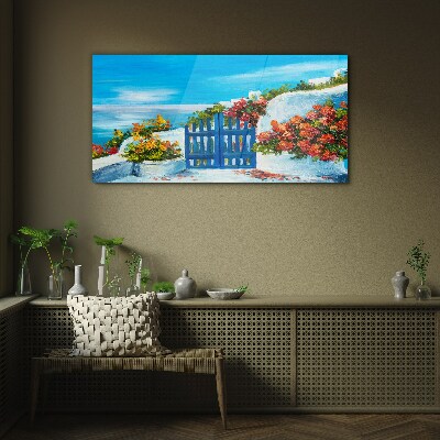 Schilderij op glas Poort naar het paradijs