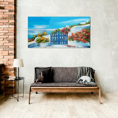 Schilderij op glas Poort naar het paradijs