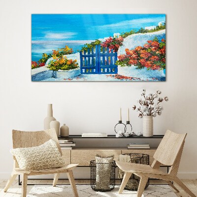 Schilderij op glas Poort naar het paradijs