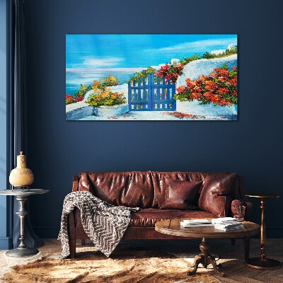 Schilderij op glas Poort naar het paradijs