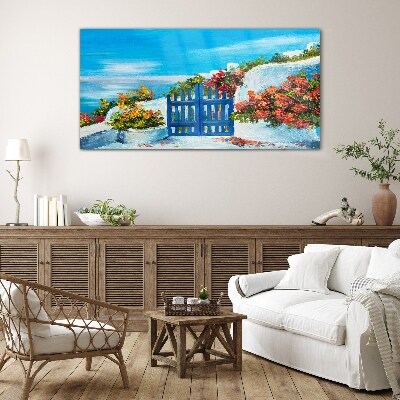 Schilderij op glas Poort naar het paradijs