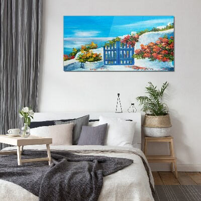 Schilderij op glas Poort naar het paradijs